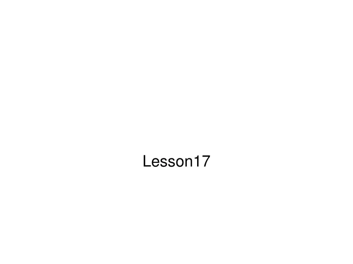 lesson17