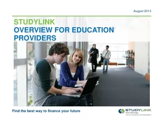 StudyLink Overview for Education Providers