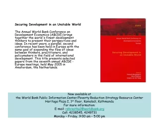 Securing Development in an Unstable World