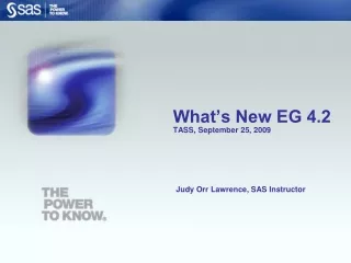 What’s New EG 4.2 TASS, September 25, 2009