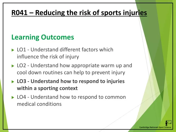 r041 reducing the risk of sports injuries