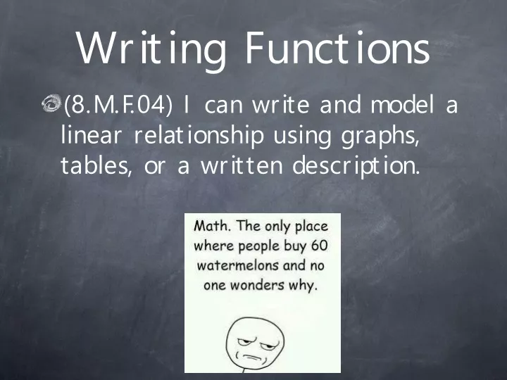 writing functions
