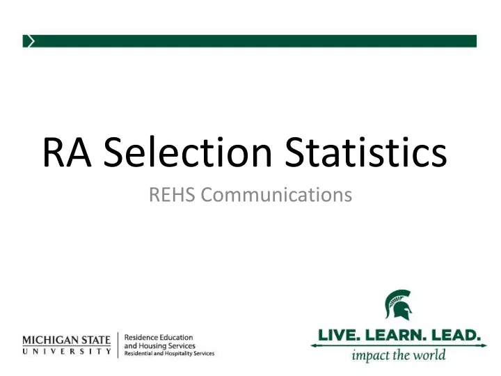 ra selection statistics
