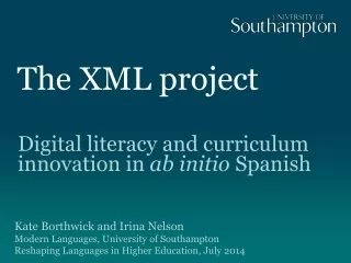 The XML project