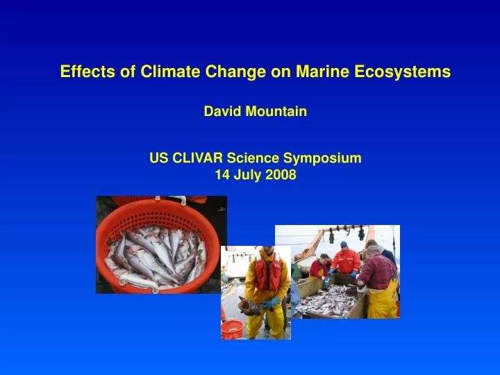 effects of climate change on marine ecosystems