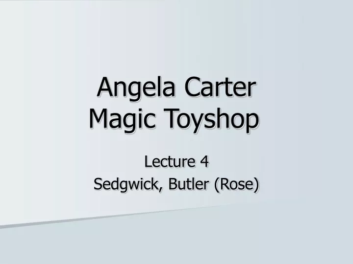 angela carter magic toyshop