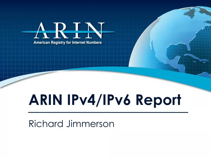 arin ipv4 ipv6 report