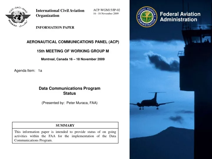 aeronautical communications panel acp 15th