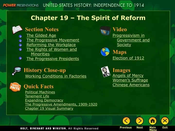 chapter 19 the spirit of reform