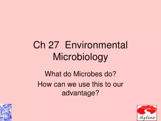 Ch 27  Environmental Microbiology