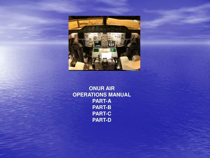 onur air operations manual part a part b part