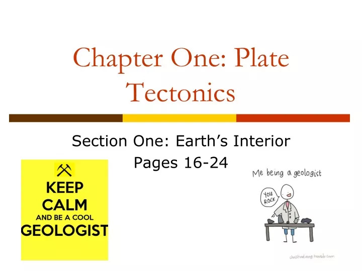 chapter one plate tectonics