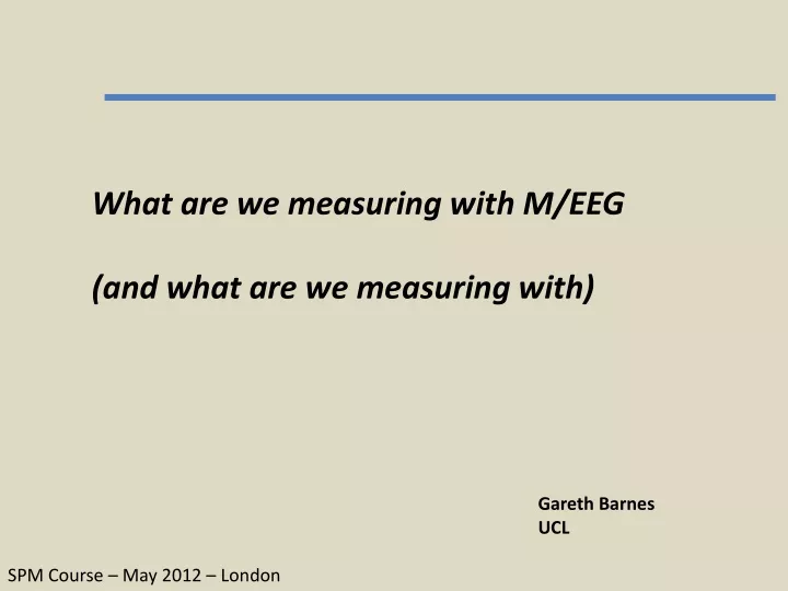 what are we measuring with m eeg and what