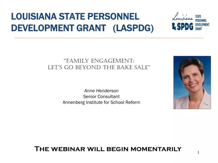 louisiana state personnel development grant laspdg