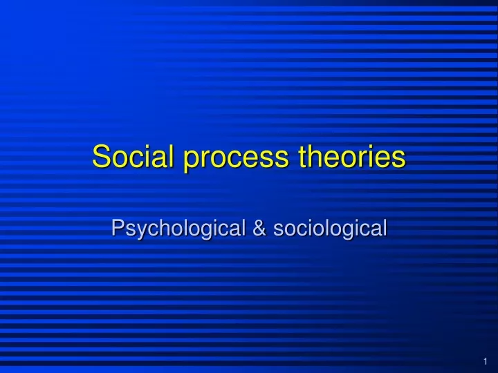 social process theories