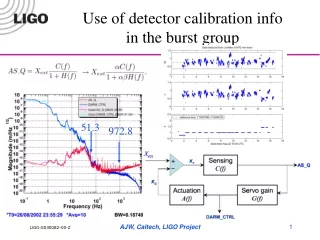 Use of detector calibration info  in the burst group