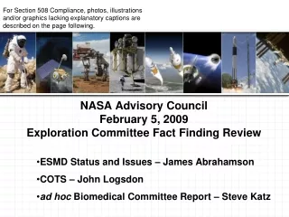 NASA Advisory Council February 5, 2009 Exploration Committee Fact Finding Review