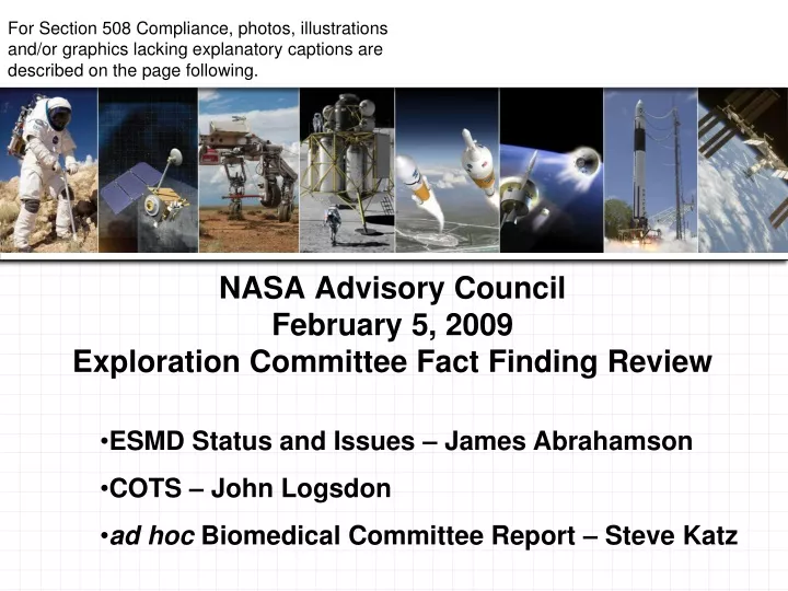 nasa advisory council february 5 2009 exploration committee fact finding review