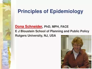 Principles of Epidemiology