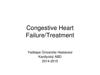 Congestive Heart Failure/Treatment