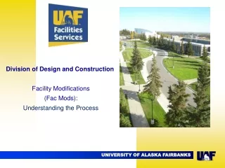 Division of Design and Construction Facility Modifications (Fac Mods): Understanding the Process