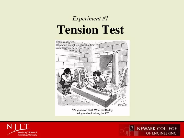 experiment 1 tension test