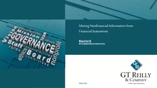 Mining Nonfinancial Information from  Financial Statements William B. Ford, CPA