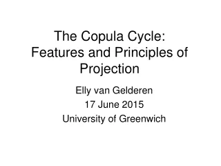 The Copula Cycle: Features and Principles of Projection