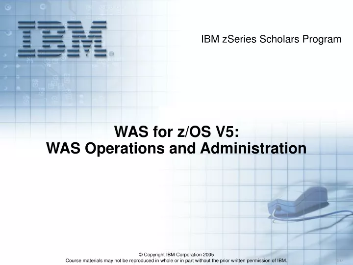 was for z os v5 was operations and administration