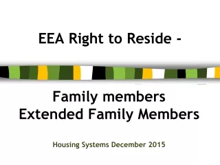EEA Right to Reside -