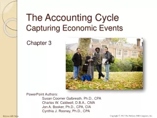 The Accounting Cycle Capturing Economic Events