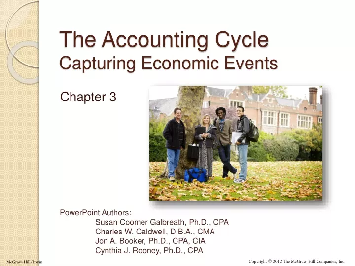 the accounting cycle capturing economic events