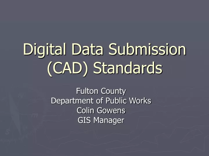 digital data submission cad standards