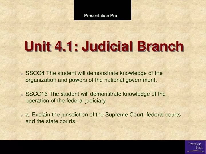 unit 4 1 judicial branch