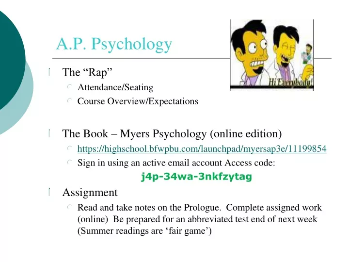 a p psychology