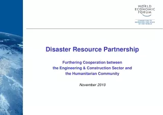 Disaster Resource Partnership Furthering Cooperation between