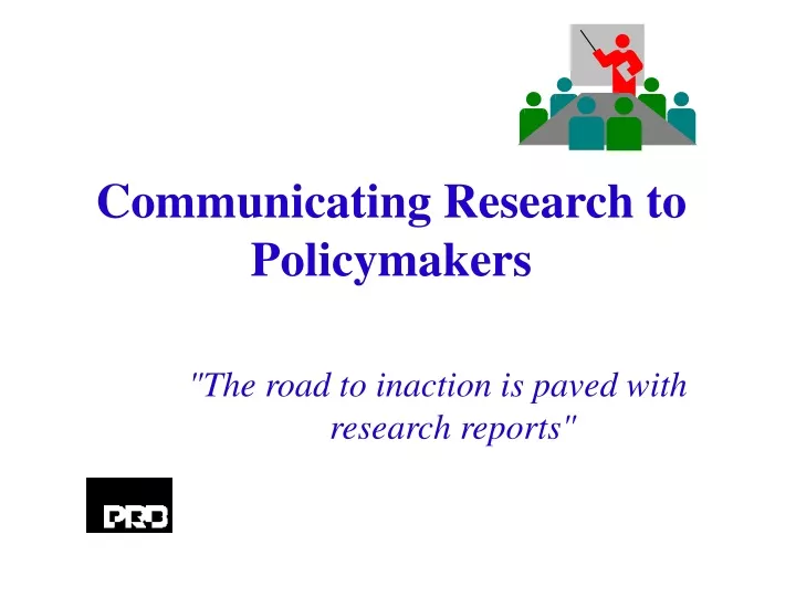 communicating research to policymakers