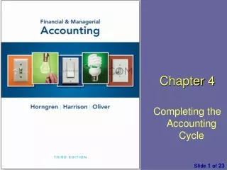 Chapter  4 Completing the Accounting Cycle