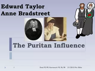 Edward Taylor Anne Bradstreet