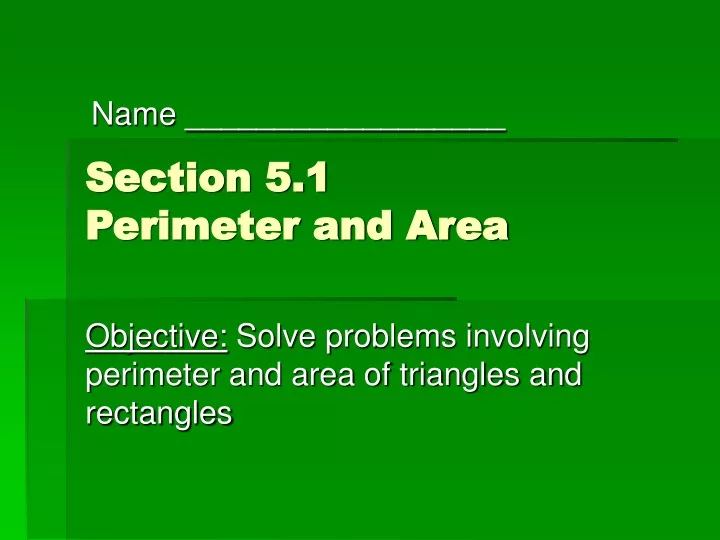 section 5 1 perimeter and area
