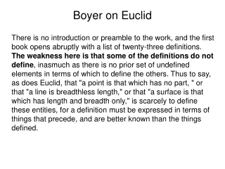 Boyer on Euclid