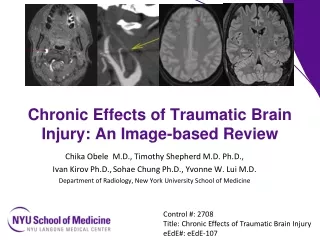 Chronic Effects of Traumatic Brain Injury: An Image-based Review