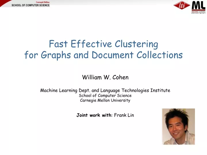 fast effective clustering for graphs and document collections