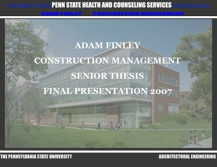 adam finley construction management senior thesis