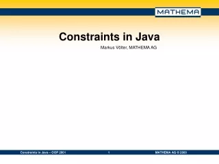 Constraints in Java