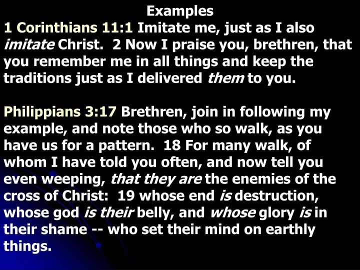 examples 1 corinthians 11 1 imitate me just