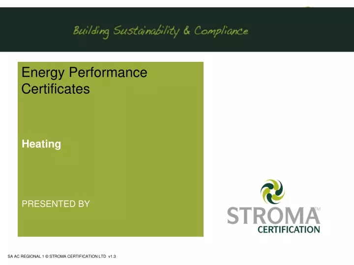 energy performance certificates