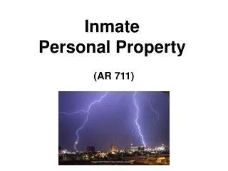 Inmate  Personal Property