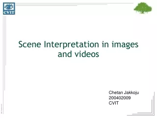 Scene Interpretation in images and videos