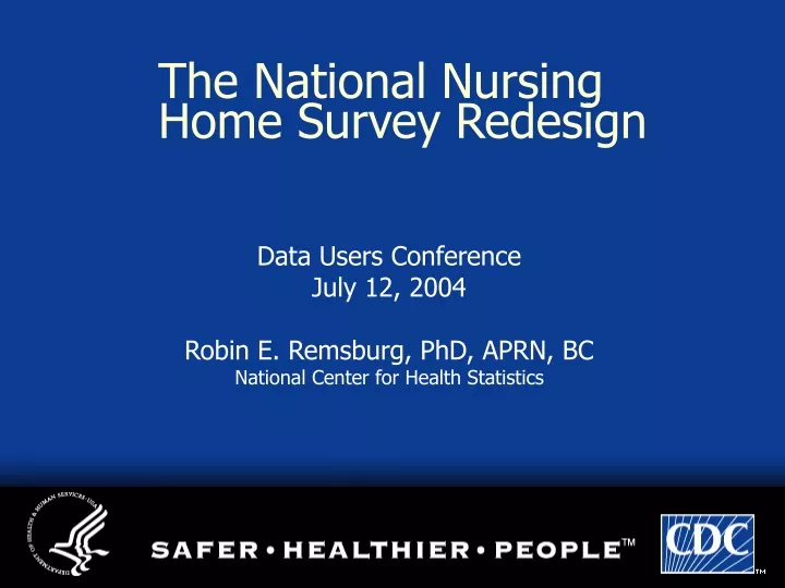 the national nursing home survey redesign